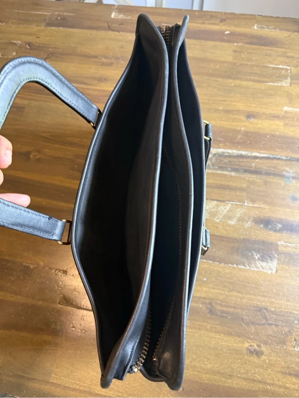 Coach Black Leather Briefcase